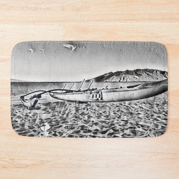 Item preview, Maui Outrigger (Black&White) designed and sold by Scurvy Dawg Design.