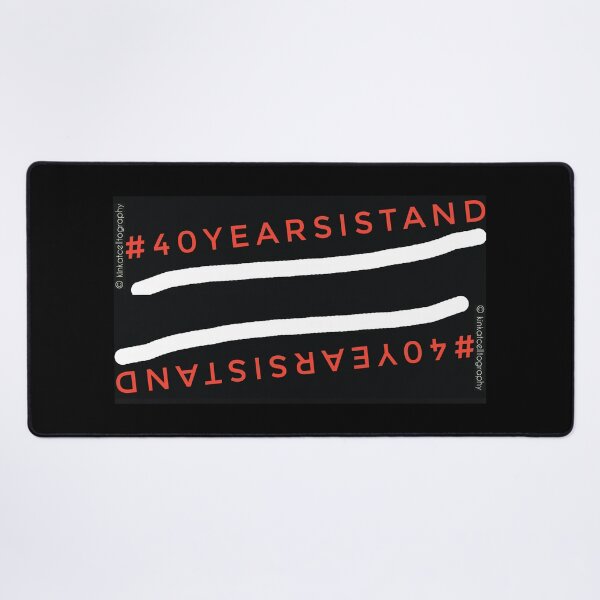 Item preview, #40YEARSISTAND - Black, Red & White Stripes designed and sold by kinkatstyle.
