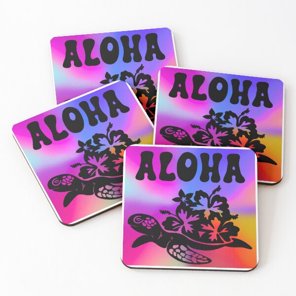 Item preview, Psychedelic Aloha Sea Turtle – Vibrant Hawaiian Art with Hibiscus designed and sold by Fredster1966.