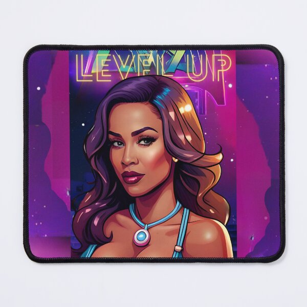 Item preview, Fabulous Woman Glamorous Pink Neon Retro Level Up designed and sold by Melan Designs.