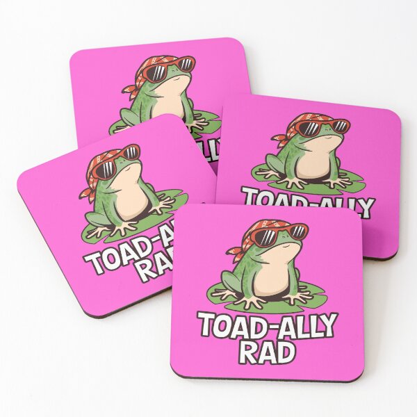 Item preview, "Toad-Ally Rad" Cool Frog with Sunglasses Cartoon Design designed and sold by serein32.