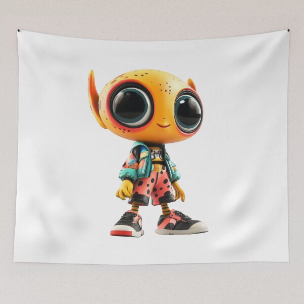 Item preview, Retro Bat-Alien Character in 90s Cartoon Style designed and sold by Jasava Shop.