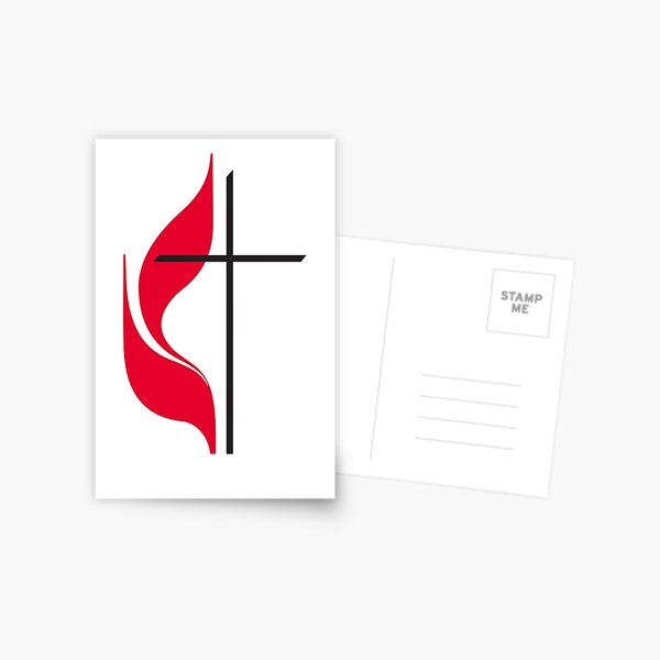 Methodist Cross & Flame Postcard