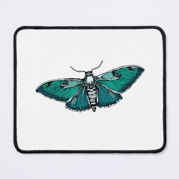 Item preview, Coloured detailed moth butterfly drawing designed and sold by aziza-doodles.