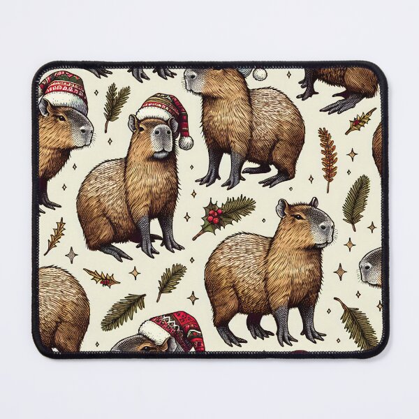 Item preview, Festive Christmas Caypbara Wallpaper designed and sold by Travelcases.
