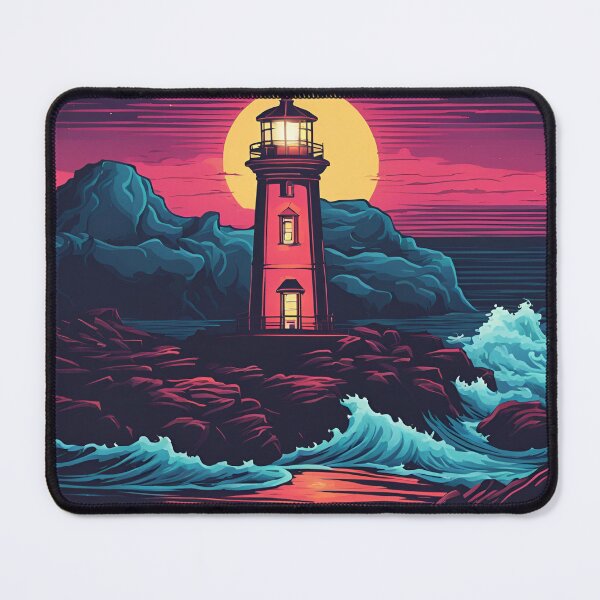 Item preview,  Retro neon lighthouse  designed and sold by NicMacTees.