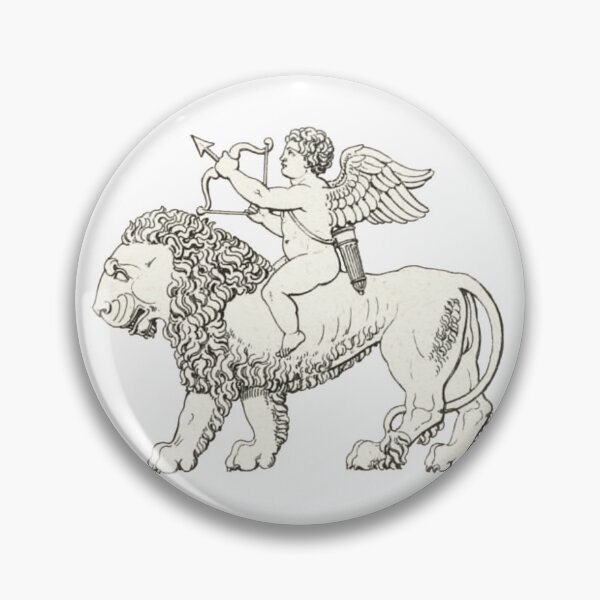 Item preview, Cupid on a Lion Illustration, Greek Mythology designed and sold by HawthorneFlame.