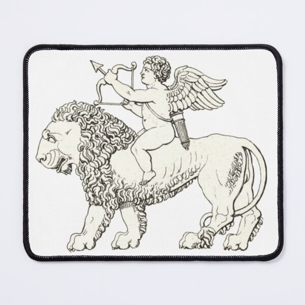 Item preview, Cupid on a Lion Illustration, Greek Mythology designed and sold by HawthorneFlame.