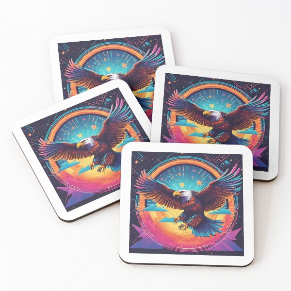 Item preview, Neon bald eagle designed and sold by NicMacTees.