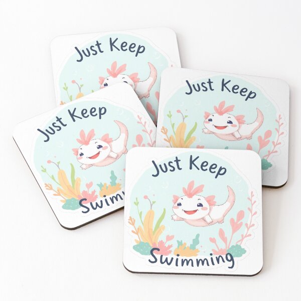 Item preview, Just Keep Swimming with Axolotl Charm designed and sold by duke818.