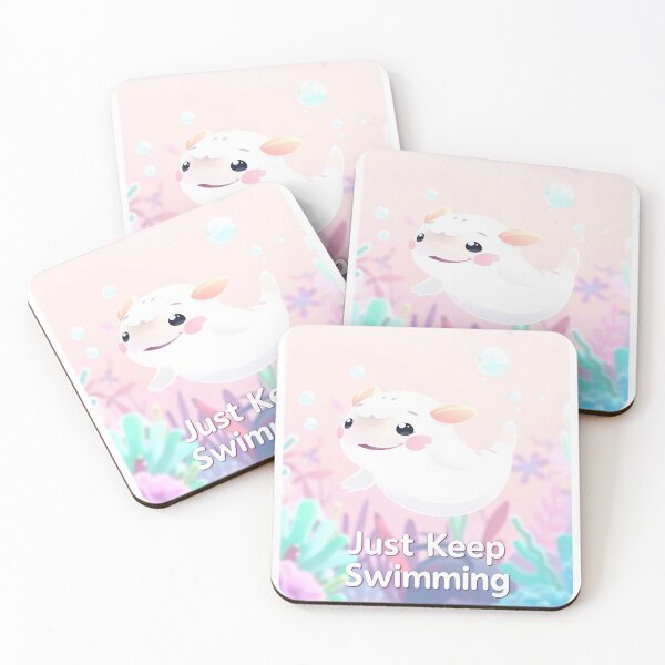 Item preview, Keep Swimming with Axolotl Charm designed and sold by duke818.