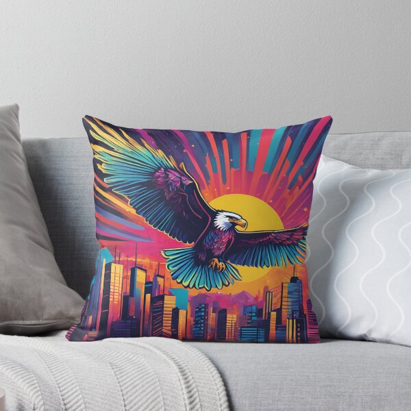 Item preview, Retro Sunburst eagle in the skyline designed and sold by NicMacTees.