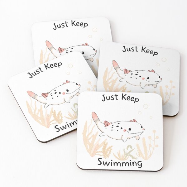 Item preview, Keep Swimming with Axolotl Charm designed and sold by duke818.
