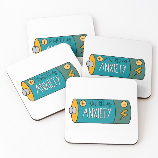 Item preview, Powered by anxiety battery designed and sold by aziza-doodles.