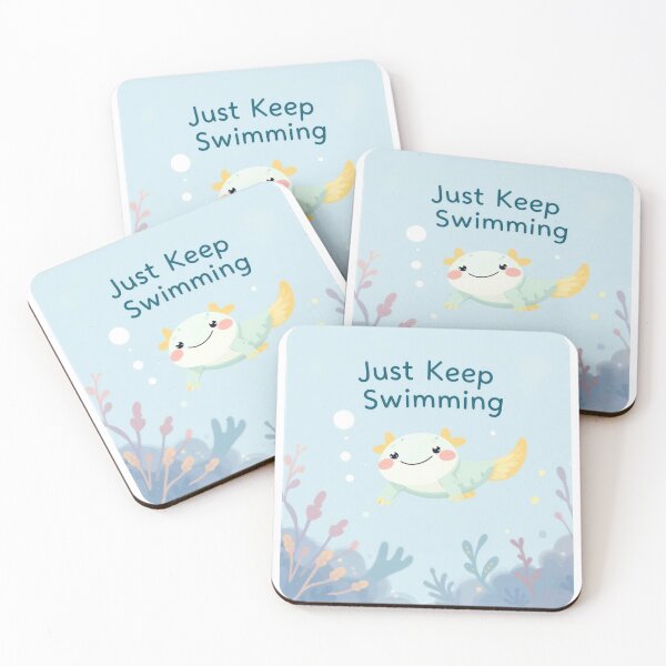 Item preview, Keep Swimming with Axolotl Charm designed and sold by duke818.