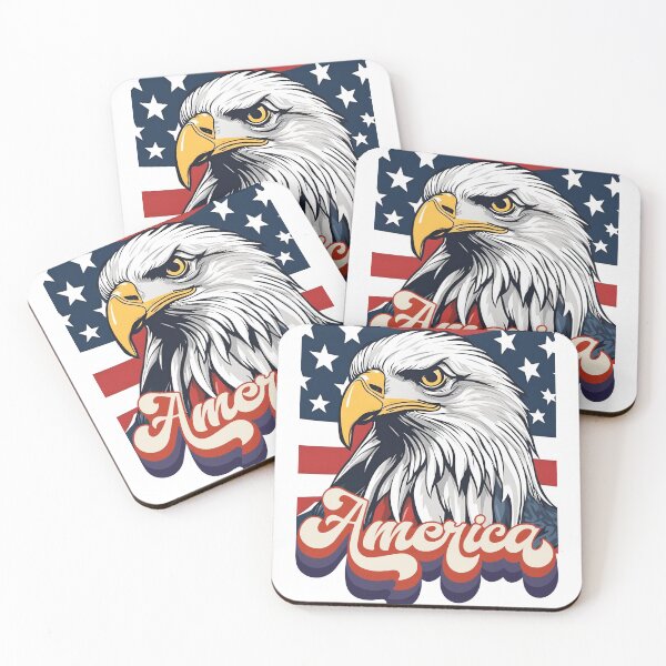 Item preview, America Bald Eagle with Flag designed and sold by NicMacTees.