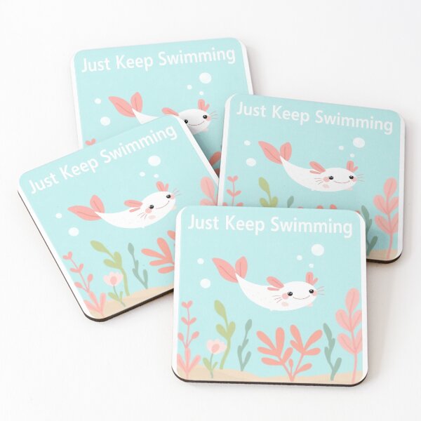 Item preview, Keep Swimming with Axolotl Charm designed and sold by duke818.