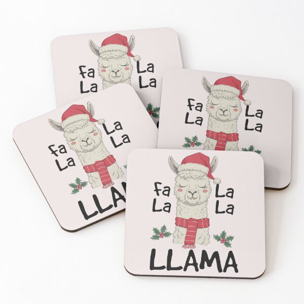Item preview, Christmas pun - cute llama fa la la designed and sold by fribabywonder.