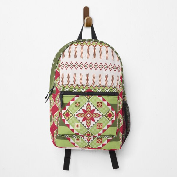Item preview, A Christmas-Inspired Native American Geometric Pattern with Vibrant Reds, Greens, and Intricate Motifs designed and sold by nuutree.