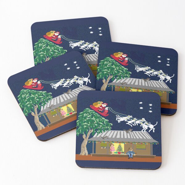 Item preview, Six white boomers - Santa in Australia designed and sold by goanna.