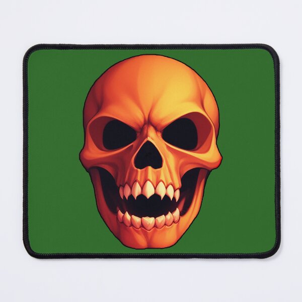 Artikelvorschau, Schreiender orangefarbener Totenkopf entworfen und verkauft von hauntedtees.