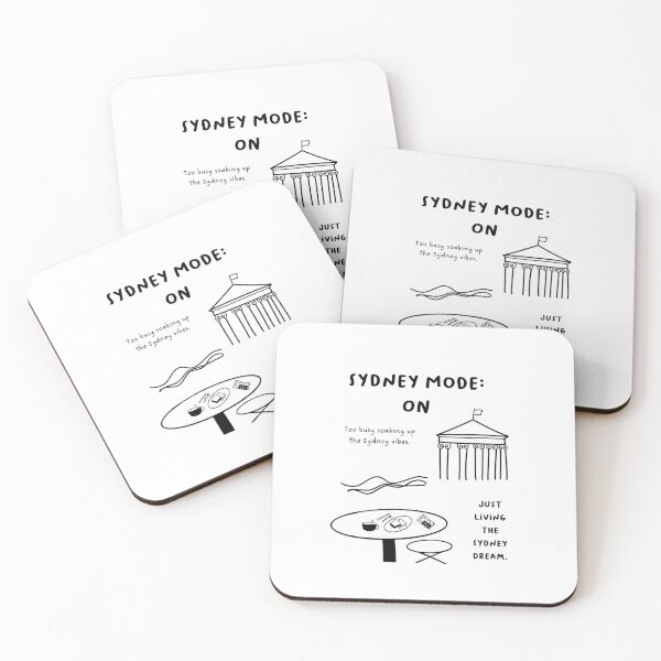 Item preview, Sydney Mode: ON | Illustration of Landmarks and a Café Table   designed and sold by RM-Journey.