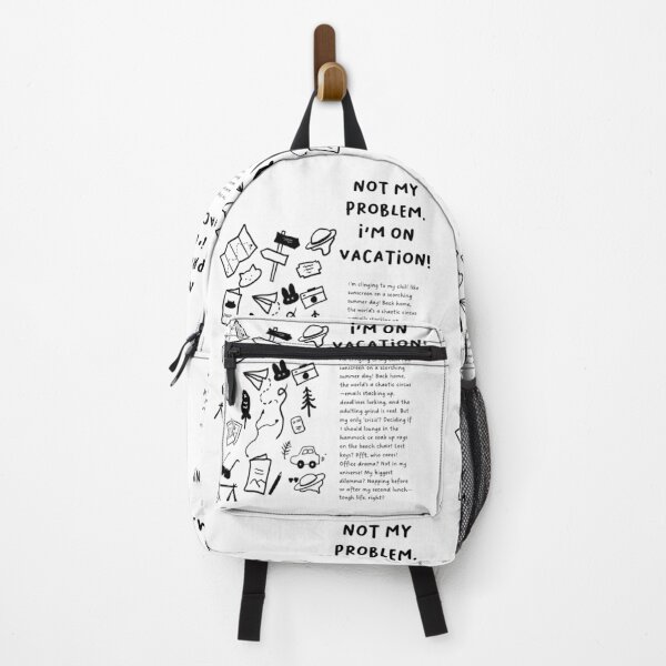 Item preview, NOT MY PROBLEM. I'M ON VACATION! | Minimalist Design | Vacation and Travel-Themed Illustrations designed and sold by RM-Journey.