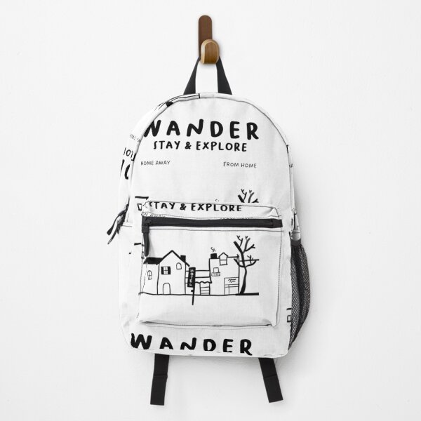 Item preview, Wander | Stay & Explore | Home Away from Home | Minimalist Design | Lodging and Shops Illustration designed and sold by RM-Journey.