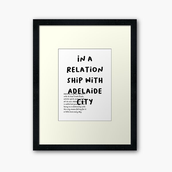 Item preview, In a Relationship with Adelaide City | Minimalist Design | Handwritten Font   designed and sold by RM-Journey.