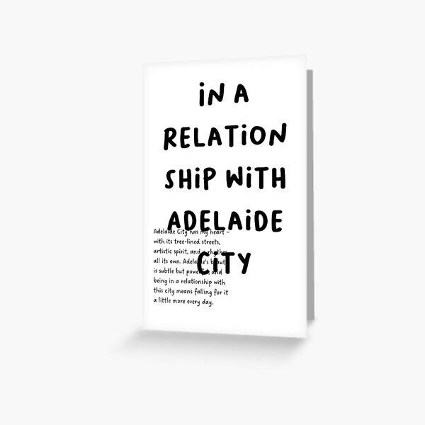 Item preview, In a Relationship with Adelaide City | Minimalist Design | Handwritten Font   designed and sold by RM-Journey.