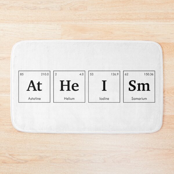 Item preview, Atheism Chemical Element Symbol Science Black on White designed and sold by kakarikihill.