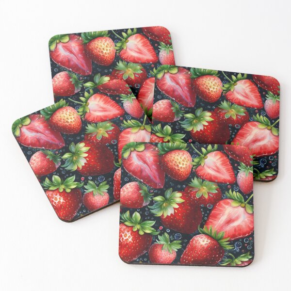 Item preview, Strawberry Sparkle: Juicy Watercolour Delight designed and sold by Ladyfyre.
