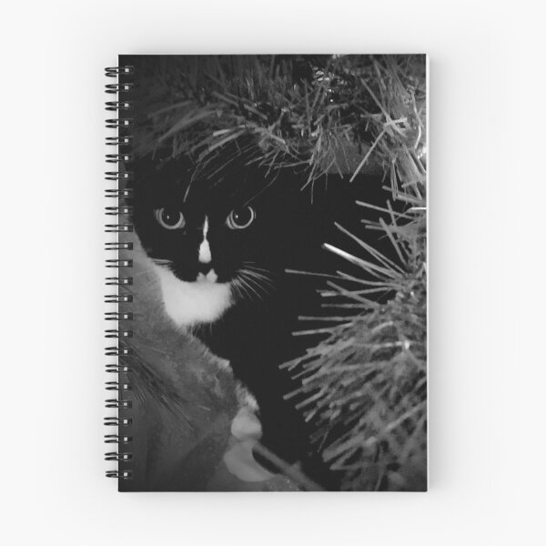 Item preview, Tuxedo Cat Christmas in Black & White designed and sold by Rebecca Jane.