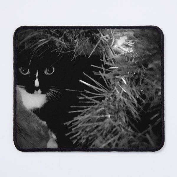Item preview, Tuxedo Cat Christmas in Black & White designed and sold by Rebecca Jane.