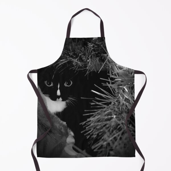 Item preview, Tuxedo Cat Christmas in Black & White designed and sold by Rebecca Jane.