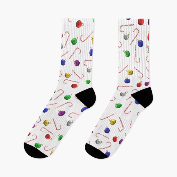 Item preview, Winter Season Candy Canes and Christmas Tree Ornaments (White Background) designed and sold by ArtByLM.