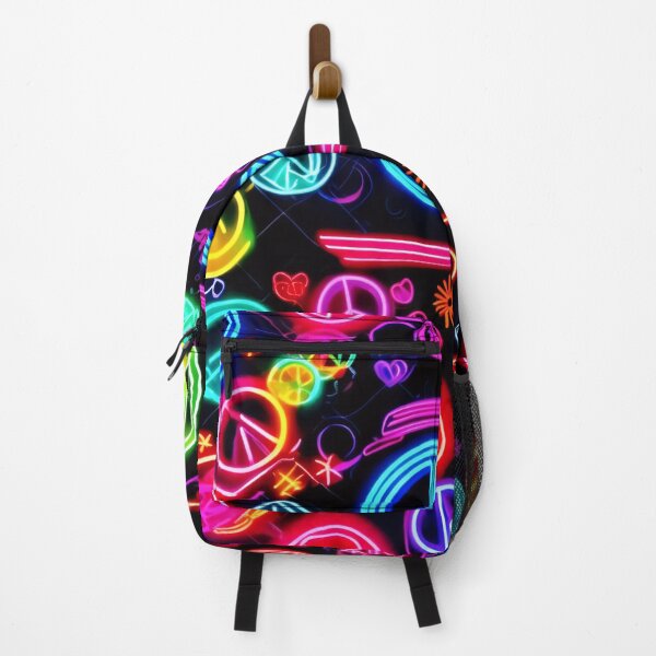 Item preview, Neon Peace Symbol Patterns designed and sold by Health And Fitness Posts e-Store.