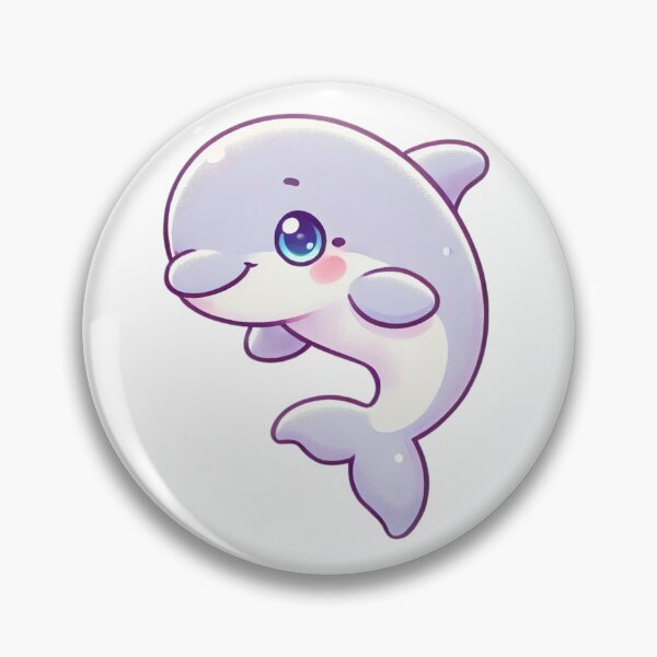Item preview, Cute Kawaii Dolphin with Blush Cheeks designed and sold by Little Care Studio.
