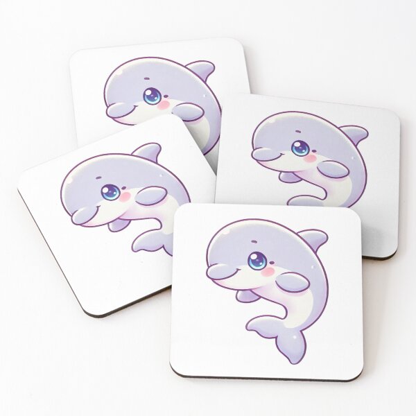Item preview, Cute Kawaii Dolphin with Blush Cheeks designed and sold by Little Care Studio.