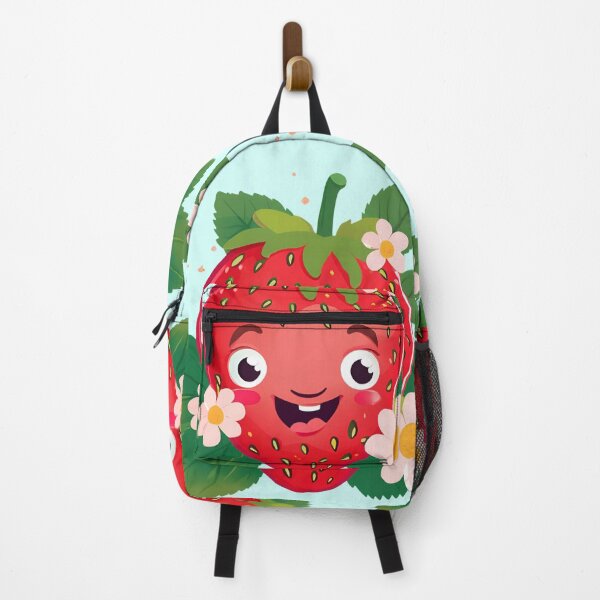 Item preview, A cartoon strawberry with a smile on its face designed and sold by PWDigitalArt.
