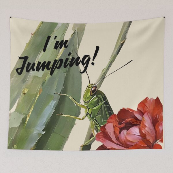 Item preview, The Grasshopper and the Red Flower designed and sold by Ciervo Primavera.