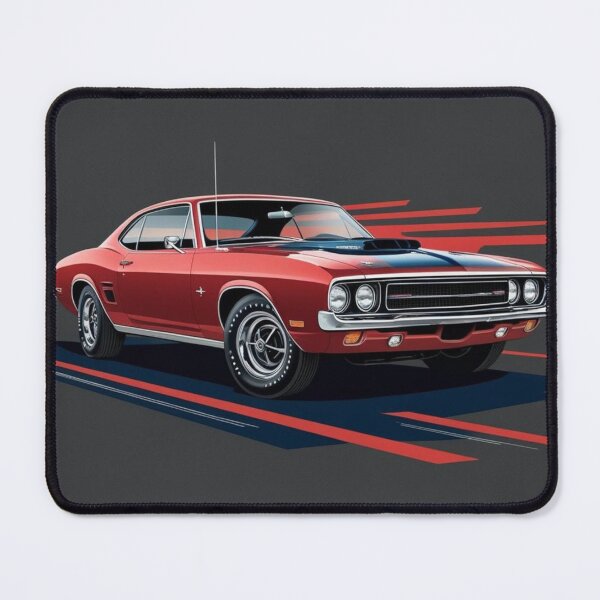 Item preview, Vintage Red Muscle Car Illustration designed and sold by momgraves.