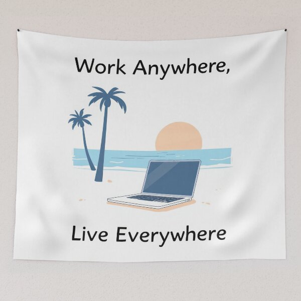 Item preview, Work Anywhere, Live Everywhere designed and sold by duke818.