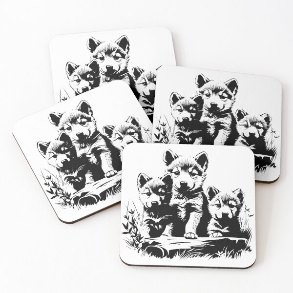 Item preview, Wolf Family Wolves Cub Wild Pup Husky Gray Pack Lone  designed and sold by inkoutninja.