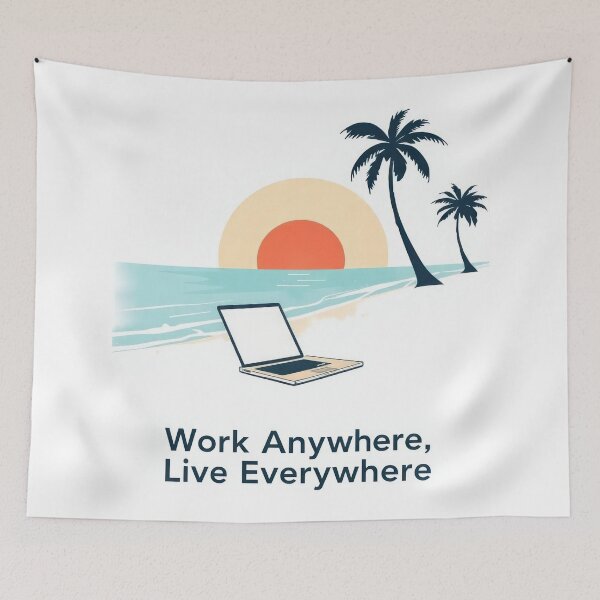 Item preview, Work Anywhere, Live Everywhere designed and sold by duke818.