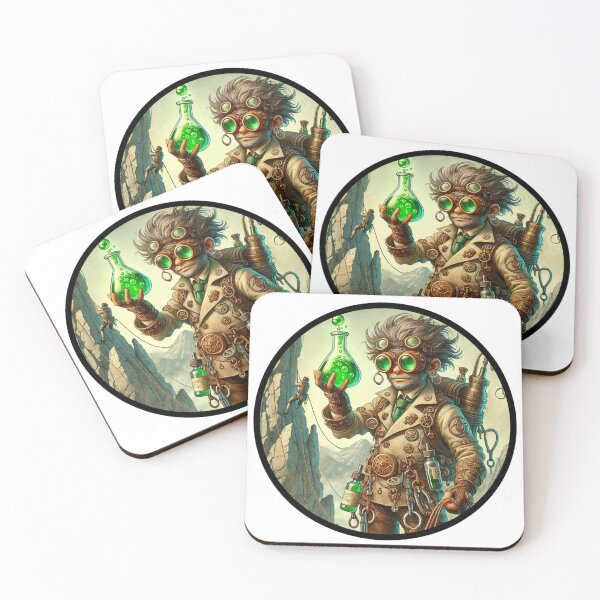 Item preview, Climbing Mad Scientist Alchemist with Potion - Adventure Science Art designed and sold by Clove-Valley.