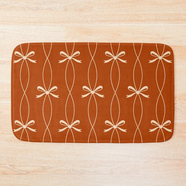Item preview, Ribbon Lines and Bow Pattern VII in Rust Burnt Red designed and sold by nineFlorals.