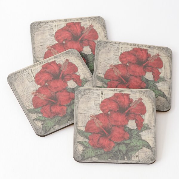 Item preview, "Hibiscus Hotness" Cottage Core Style Print designed and sold by Kevin Luckham.