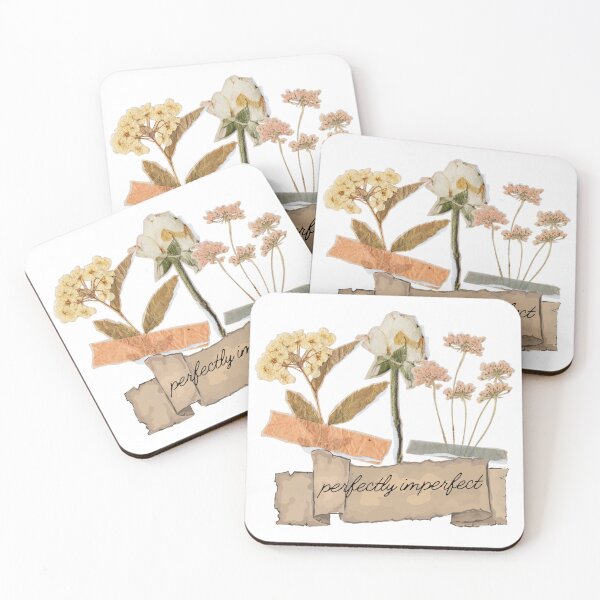 Item preview, Perfectly Imperfect Vintage Flowers Inspirational Quotes Sentimental Gift  designed and sold by CCKimShop.