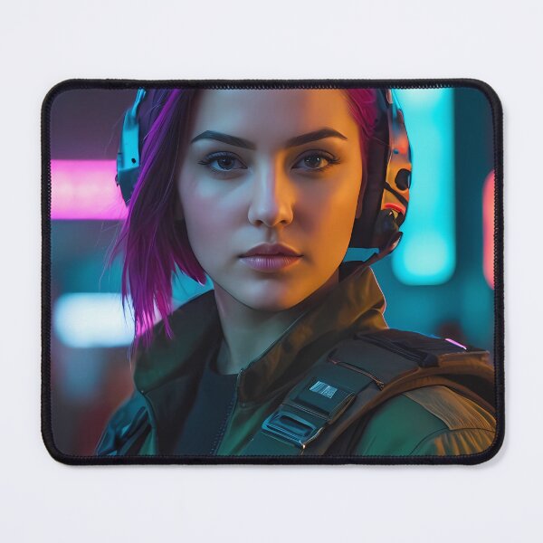Item preview, Realistic Cyberpunk Female Portrait designed and sold by papi1998.